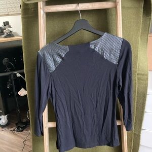 Designer mid-sleeve leather shoulders machine wash